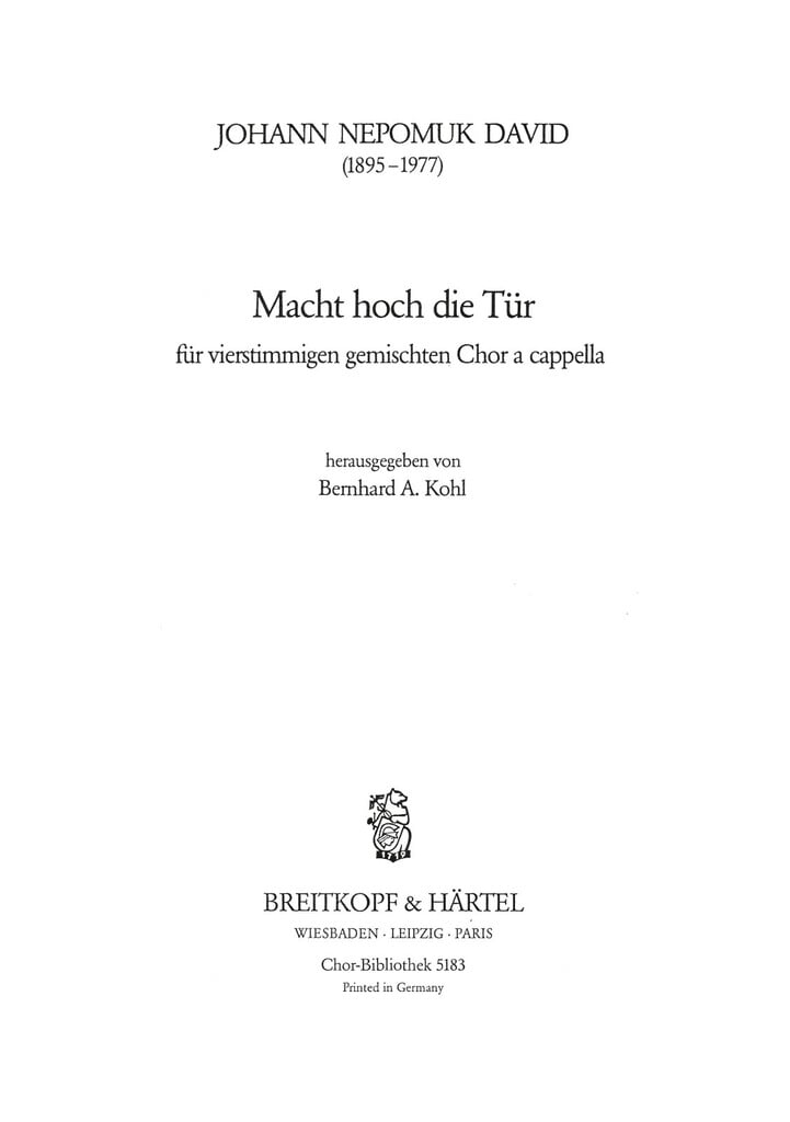 Macht hoch die Tür